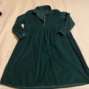 Green Smock Midi Dress Sz L